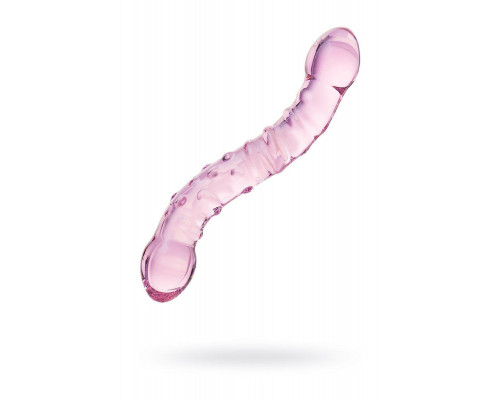 Двусторонний фаллоимитатор Sexus Glass, стекло, розовый, 20,5 см