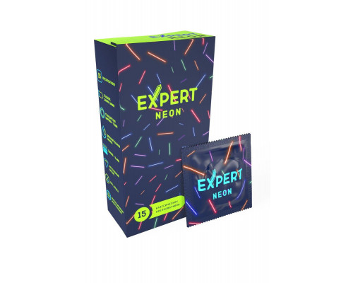 Презервативы EXPERT Neon  15 шт. (светящиеся)