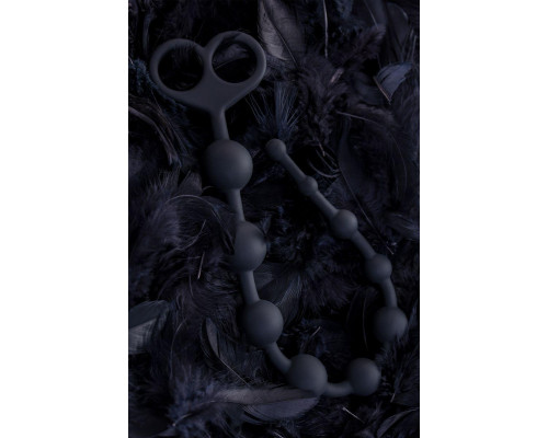 Анальные бусы POPO Pleasure by TOYFA Cephei, водонепроницаемые, силикон, черные, 33,5 см, Ø 2,4 см
