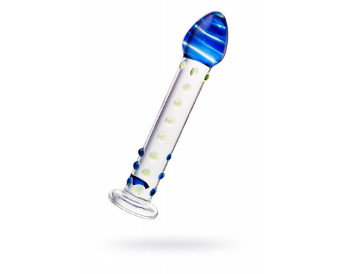 Нереалистичный фаллоимитатор Sexus Glass, стекло, прозрачный, 18 см