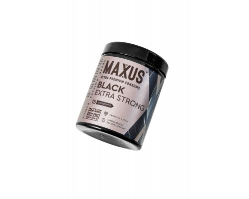 Презервативы Maxus Extra Strong,черные, утолщенные 15 шт.