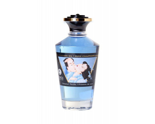 Масло массажное для тела Shunga «Кокосовое волнение» (Coconut Thrills), разогревающее, 100 мл.