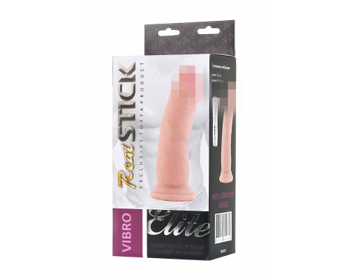 Реалистичный вибратор RealStick Elite Vibro, TPR, телесный, 7 режимов вибрации, 18 см