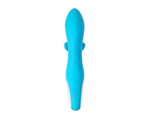 Нереалистичный вибратор Satisfyer Embrace me, силикон, бирюзовый, 22,5 см