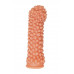 Насадка реалистичная KOKOS PENIS SLEEVE с дополнительной стимуляцией, TPE, телесная, 16.5 см