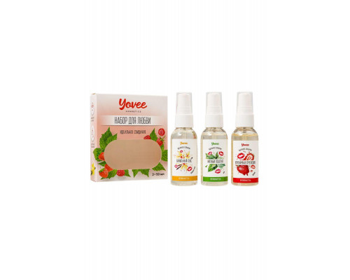 Набор гелей-смазок Yovee для любви (721004+721006+721012), вкусовые (клубника+мята+ваниль), 3х50 мл