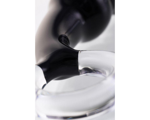 Стимулятор простаты Sexus Glass, стекло, черный, 17 см