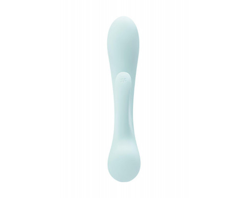 Нереалистичный вибратор Satisfyer Triple Oh, силикон, голубой, 24 см