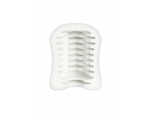 Мастурбатор Mystim MasturbaTIN Ribbed Ritay, TPE, белый, 4,5 см