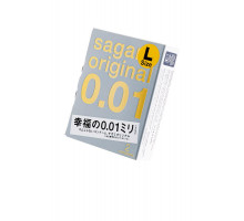 Презервативы Sagami, original 0.01, полиуретан, LARGE, 2 шт.