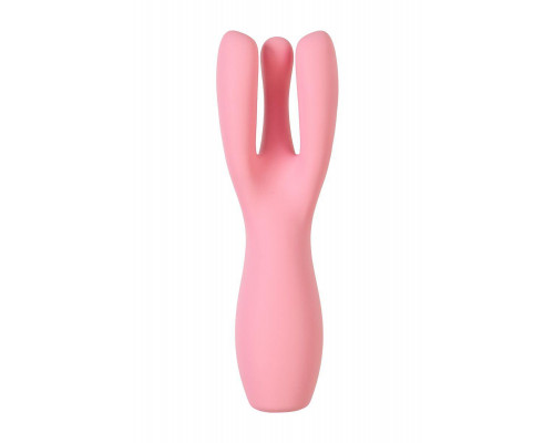 Вибростимулятор Satisfyer Threesome 3, силикон, розовый, 14 см