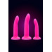 Фаллоимитатор, светящийся в темноте, Beyond by Toyfa Bucky Glow, силикон, розовый, 14 см