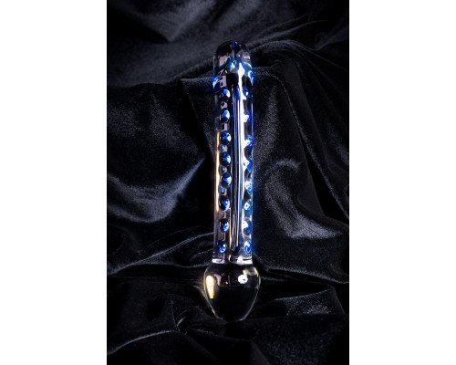 Двусторонний фаллоимитатор Sexus Glass, стекло, прозрачный, 20 см