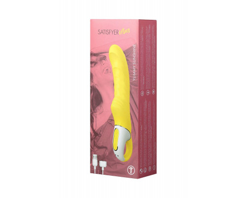 Нереалистичный вибратор Satisfyer Vibes Yummy Sunshine, силикон, желтый, 22,5 см.