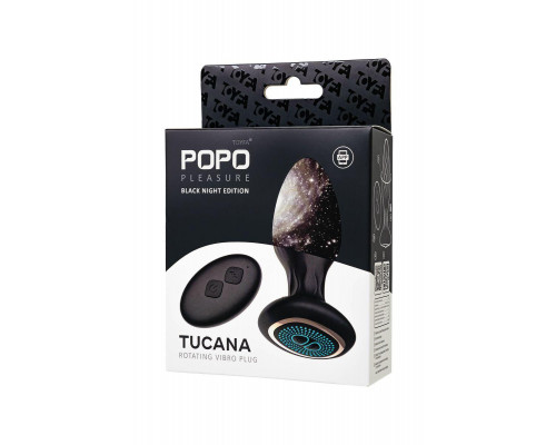 Анальная вибровтулка с ротацией POPO Pleasure Tucana, с управлением от приложения и пульта, силикон