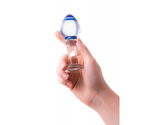 Анальная втулка Sexus Glass, стекло, прозрачная, 11,5 см, Ø 4 см