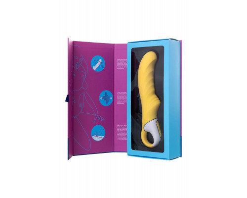 Нереалистичный вибратор Satisfyer Vibes Yummy Sunshine, силикон, желтый, 22,5 см.