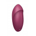 Вибромассажер Satisfyer Tap & Climax 1, силикон, бордовый, 11 см