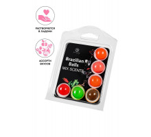 Массажное масло SECRET PLAY BRAZILIAN BALLS, микс ароматов, 6 х 4 гр