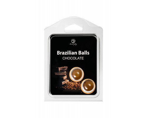 Массажное масло SECRET PLAY BRAZILIAN BALLS, шоколад, 2 х 4 гр