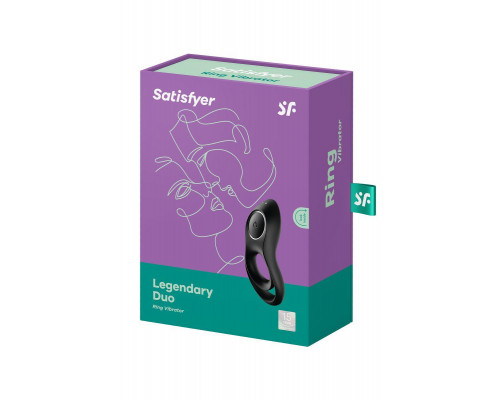 Эрекционное кольцо на пенис Satisfyer Legendary Duo, силикон, черный, Ø 2,5 см