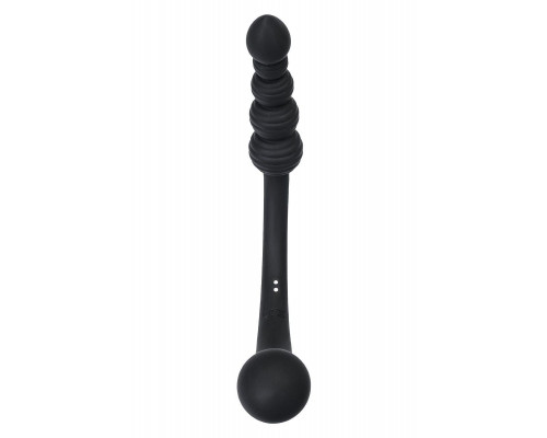 Двусторонний вибратор Black&Red by TOYFA, силикон, черный, 35 см