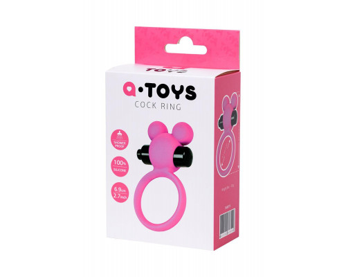 Виброкольцо на пенис A-Toys by TOYFA Pikle, силикон, розовое, 6,9 см, Ø 3,1 см
