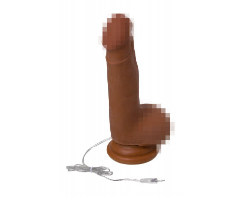 Реалистичный вибратор RealStick Elite Mulatto, коричневый, 13 см