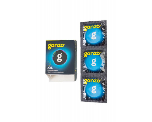 Презервативы  GANZO XXL увеличенные, латекс, 19 см, 5,5 см, 3 шт.