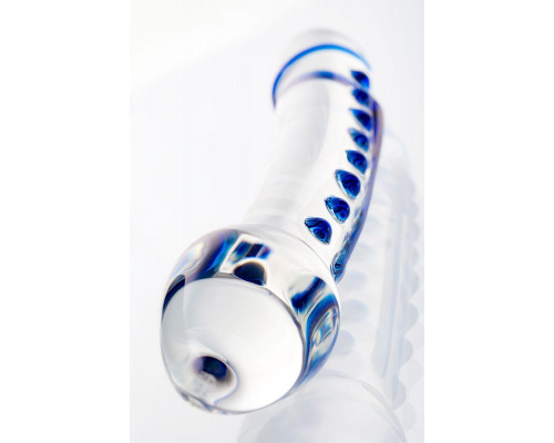 Двусторонний фаллоимитатор Sexus Glass, стекло, прозрачный, 20 см