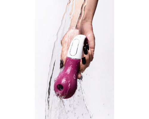 Вакуум-волновой стимулятор клитора с вибрацией Satisfyer Lucky Libra, силикон, бордовый, 15,7 см