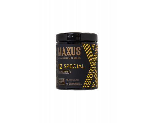 Презервативы Maxus Special, точечно-ребристые, латекс,12 шт