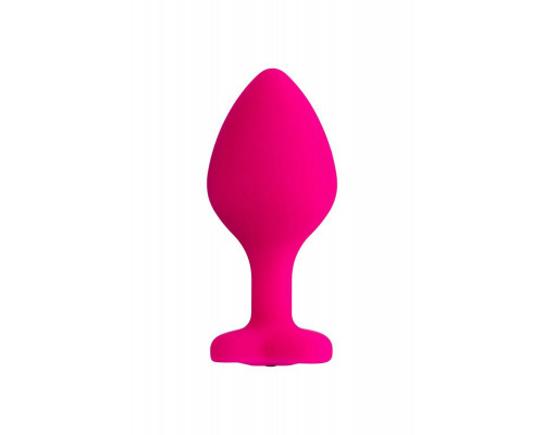 Анальная втулка ToDo by Toyfa Diamond Heart, силикон, розовый, 8 см, Ø 3,5 см