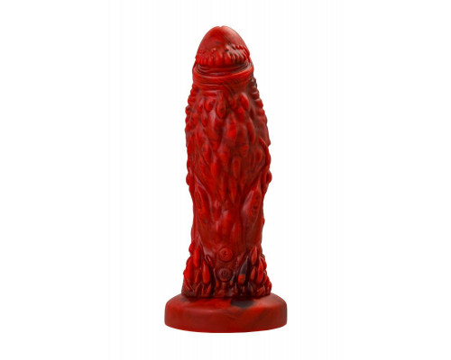 Вибратор Black&Red by TOYFA Monster Docus, силикон, красно-черный, 20 см