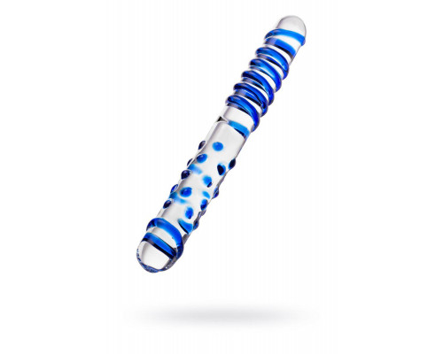 Двусторонний фаллоимитатор Sexus Glass, стекло, прозрачный, 22 см