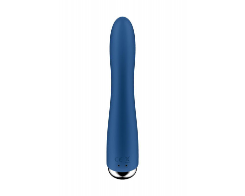 Вибратор для точки G  с ротацией Satisfyer Spinning Vibe 1, силикон, синий, 17,8 см