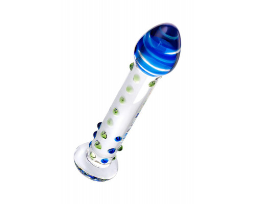 Нереалистичный фаллоимитатор Sexus Glass, стекло, прозрачный, 18 см