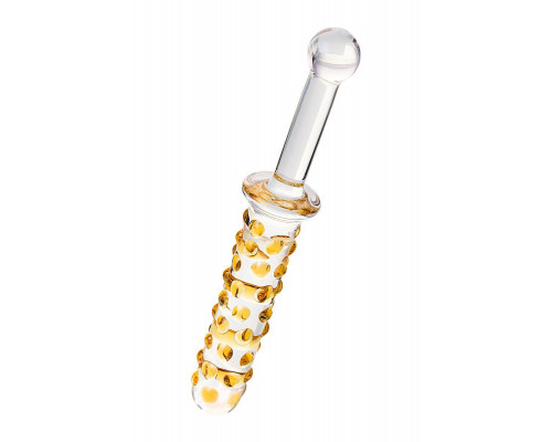 Двусторонний фаллоимитатор Sexus Glass, стекло, прозрачный, 25 см