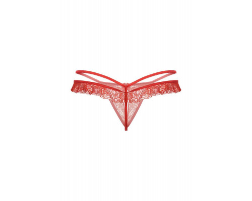 Стринги открытые с оборками SoftLine Collection, красный, S/M