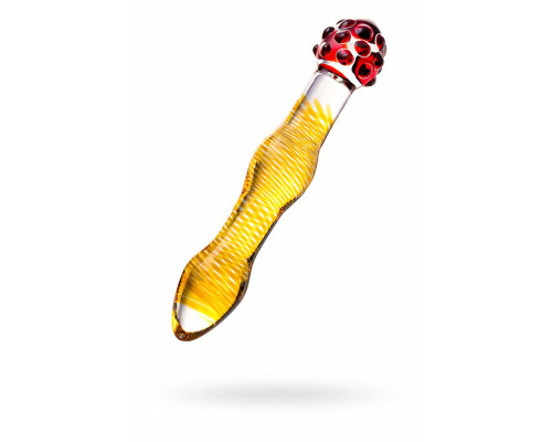 Двусторонний фаллоимитатор Sexus Glass, стекло, прозрачный, 18 см
