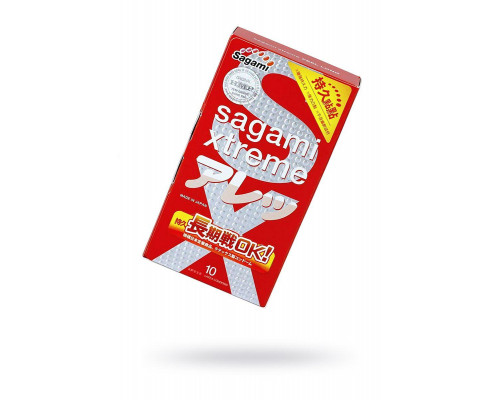 Презервативы Sagami, xtreme, feel long, латекс, 19 см, 5,2 см, 10 шт.