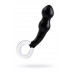 Стимулятор простаты Sexus Glass, стекло, черный, 17 см