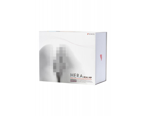 Мастурбатор реалистичный KOKOS Hera Hip Real с вибрацией и ротацией, TPR, телесный, 26 см