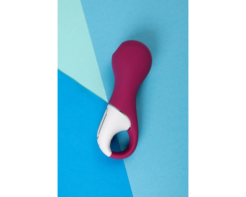 Вакуум-волновой стимулятор клитора с вибрацией Satisfyer Lucky Libra, силикон, бордовый, 15,7 см