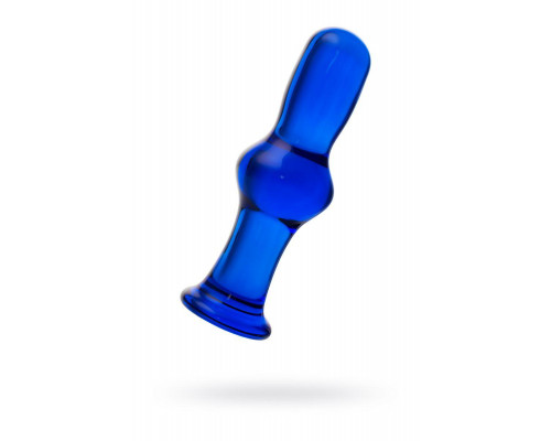 Анальная втулка Sexus Glass, стекло, синяя, 13,5 см, Ø 4,5 см