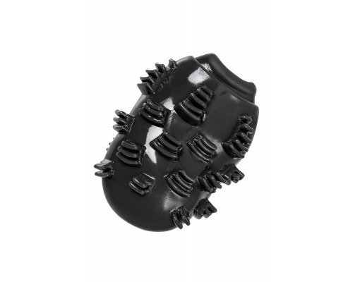 Мастурбатор нереалистичный MEN'S MAX CAPSULE 05 STEP, TPE, черный, 8 см (В ЗИПЛОКЕ)
