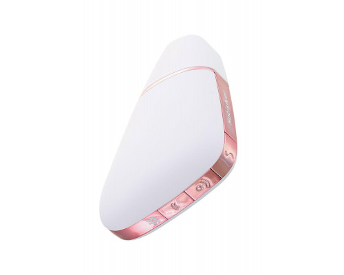 Вакуум-волновой стимулятор с вибрацией Satisfyer Love Triangle Connect App, силикон, белый, 8,8 см