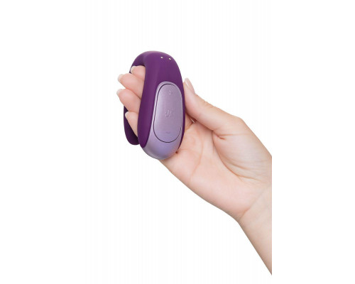 Стимулятор для пар Satisfyer Double Fun Connect App, с пультом ДУ, силикон, фиолетовый, 9 см