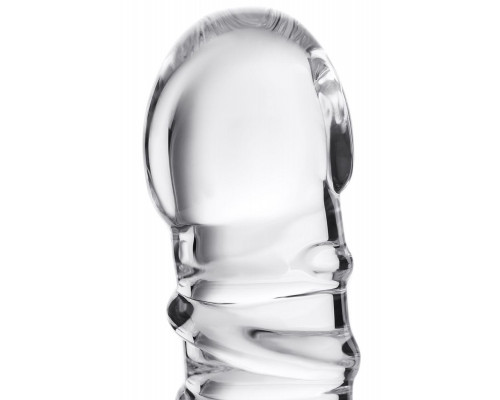 Нереалистичный фаллоимитатор Sexus Glass, стекло, прозрачный, 16 см