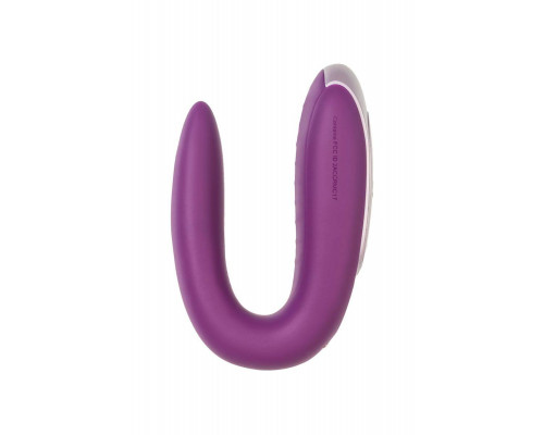 Стимулятор для пар Satisfyer Double Fun Connect App, с пультом ДУ, силикон, фиолетовый, 9 см